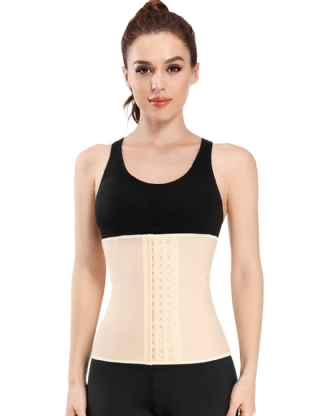 9 Steel Bones Hook and Eye Latex Corset