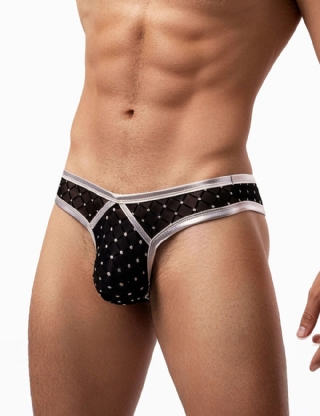 Silver Sexy Leather Underwear for Man
